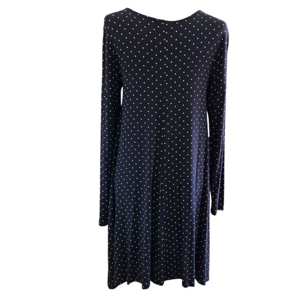 Old Navy Polka‎ Dot Swing Dress Black White Size M Flowy Casual Vintage Look - Picture 9 of 10